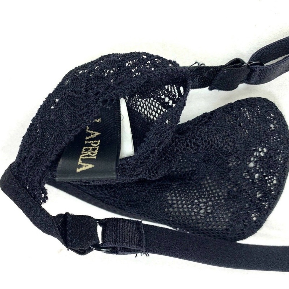 La Perla crossbody, black, lace pouch - Picture 6 of 8